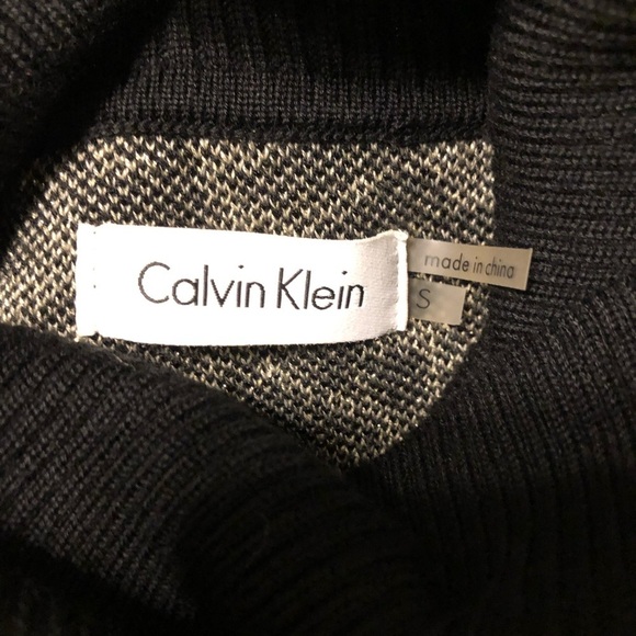 Calvin Klein Cowl Neck Sweater Dress Animal Print Sheath Career Office Small - Picture 7 of 8